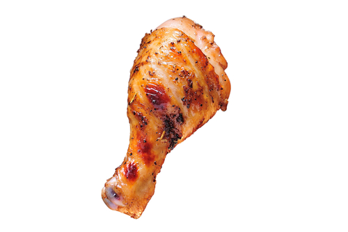 cooked chicken leg